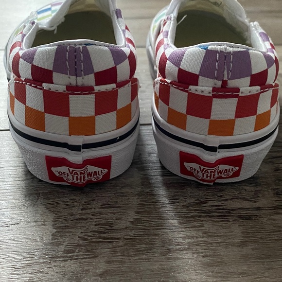 Vans Kids Colorful Checkered Slip-On Sneakers - Picture 3 of 5